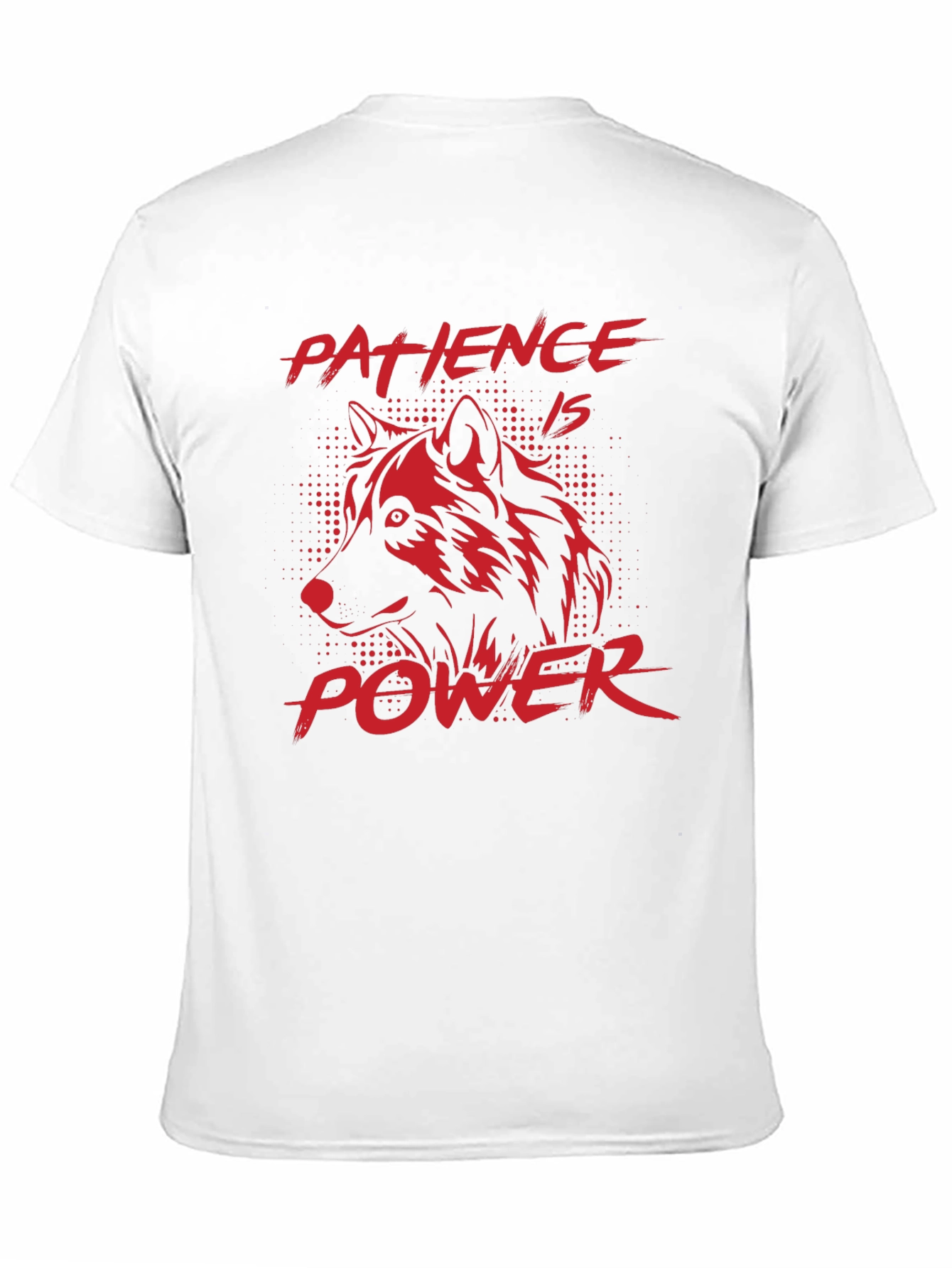 Patience is Power Wolf Graphic T-Shirt