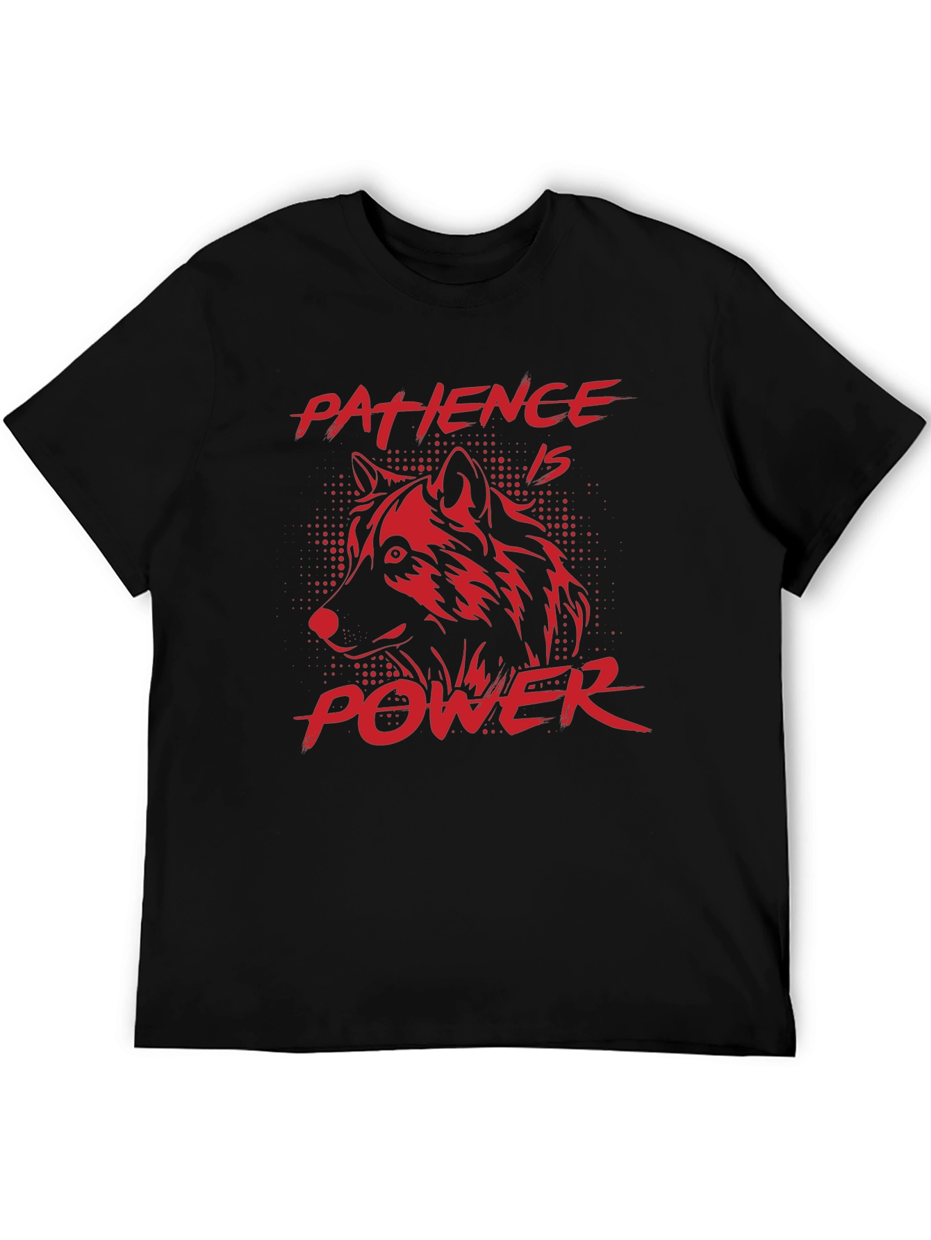 Patience is Power Wolf Graphic T-Shirt