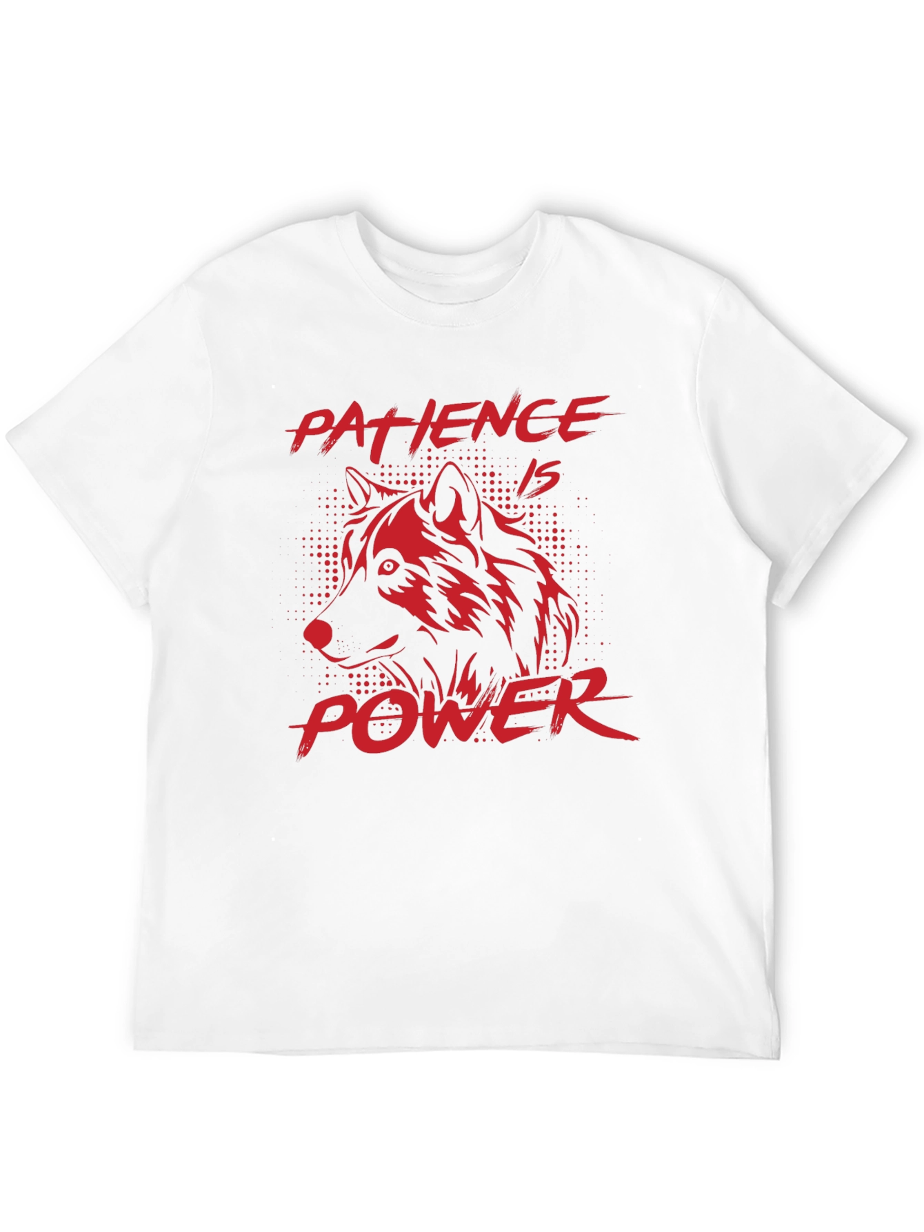 Patience is Power Wolf Graphic T-Shirt