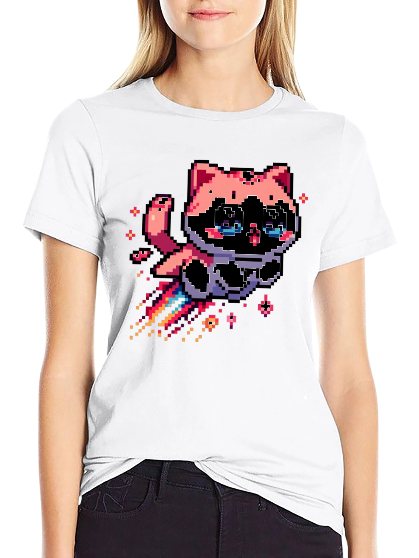 Pixel Art Cat T-Shirt
