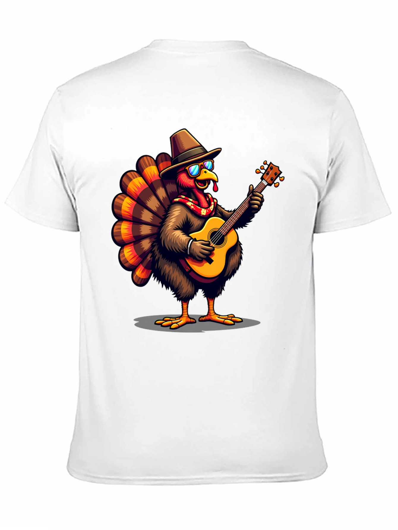 Thanksgiving Turkey Guitarist Graphic Tee