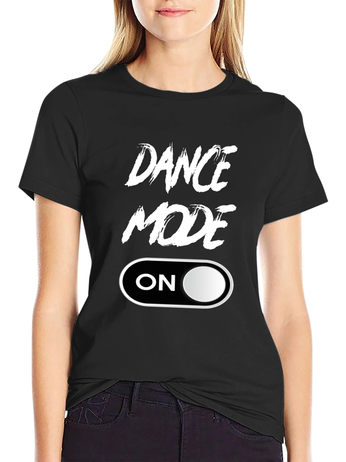 Dance Mode On Black Graphic Tee