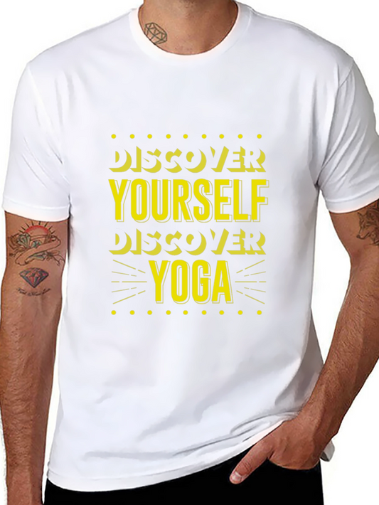 Discover Yourself Yoga T-Shirt - Black Cotton Tee