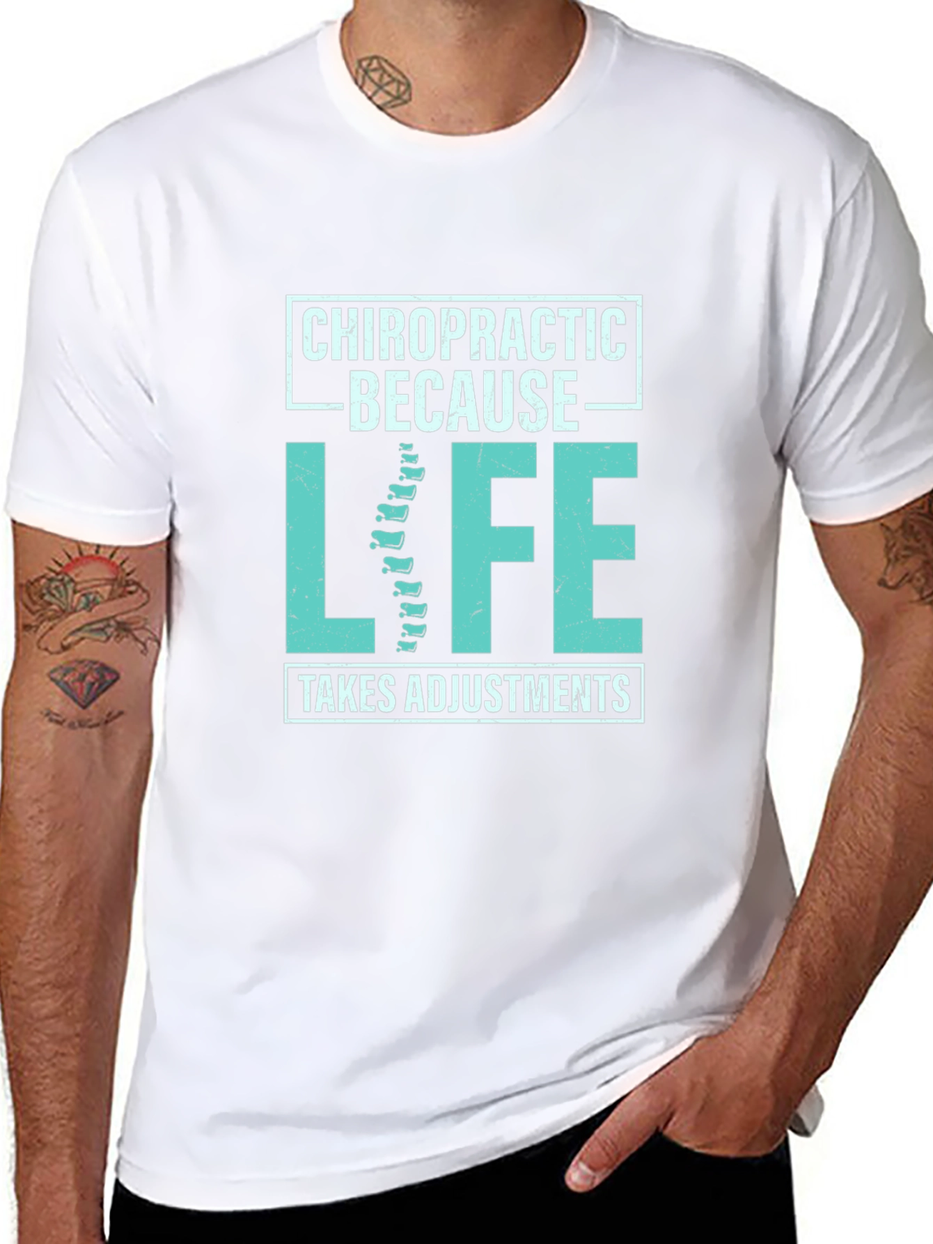 Chiropractic Adjustment T-Shirt - Because Life Takes Adjustments