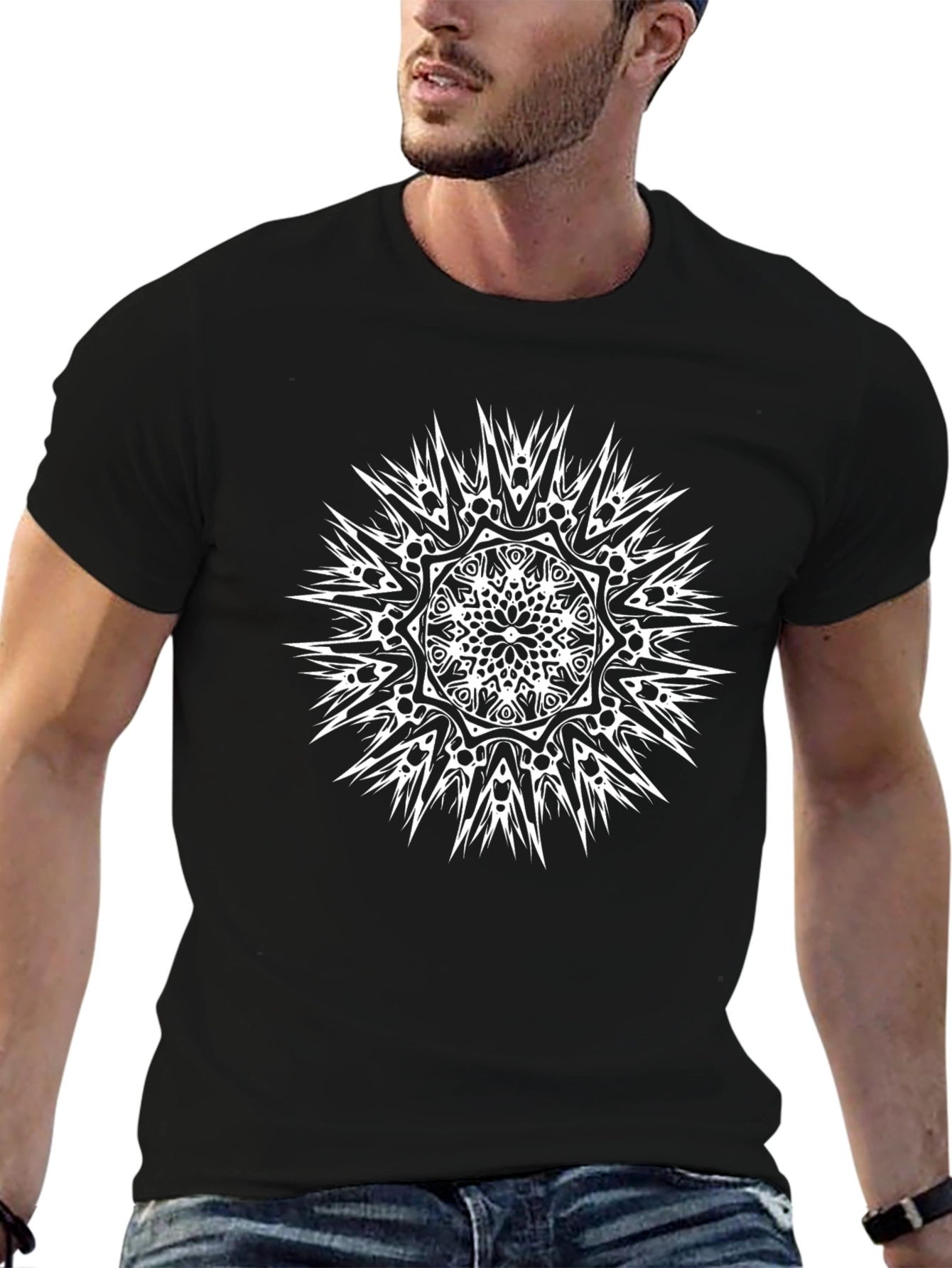 Abstract Graphic Tee - Bold Geometric Design