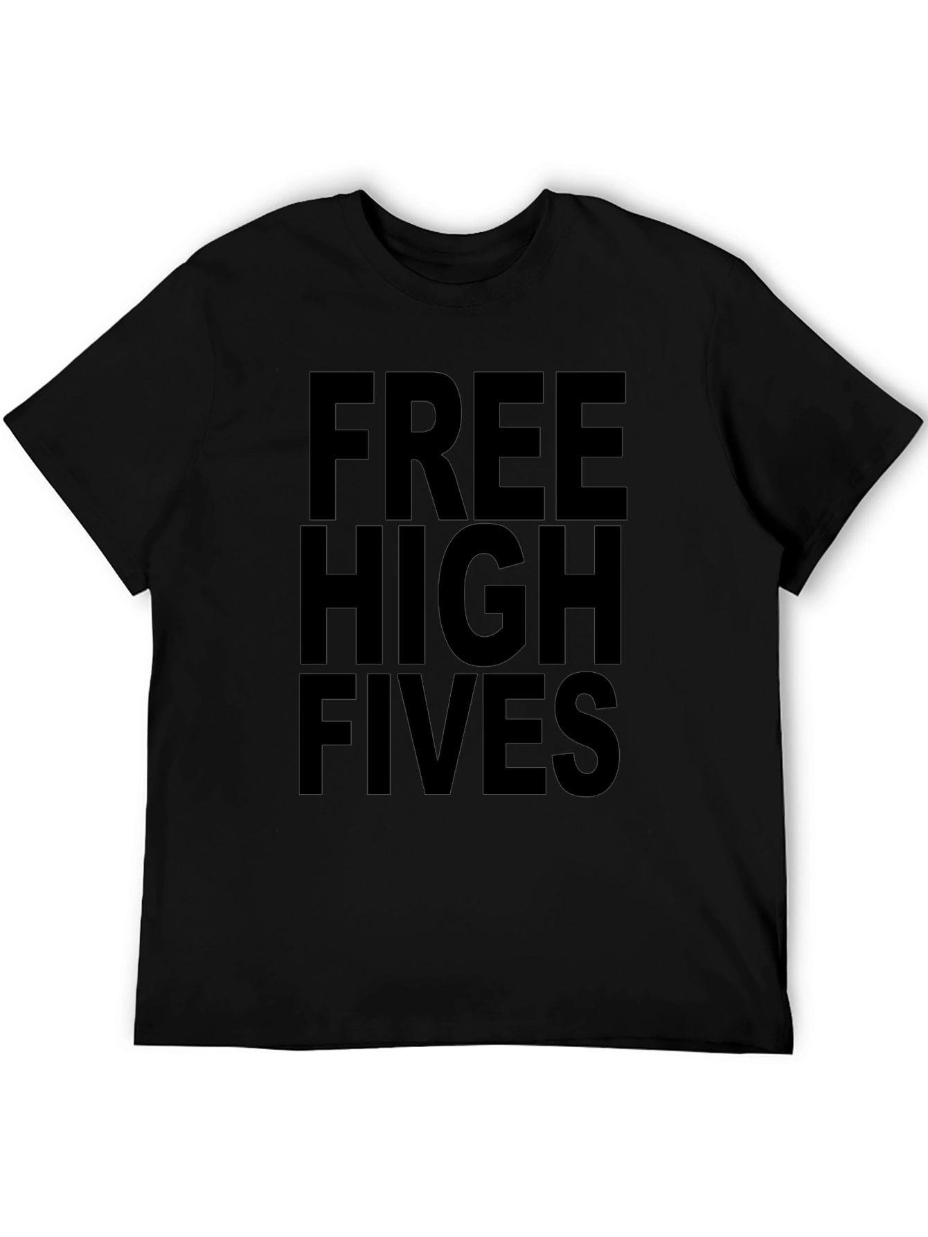 Free High Fives Black Graphic Tee