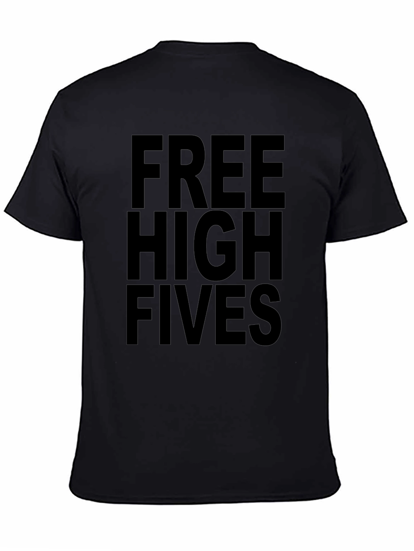 Free High Fives Black Graphic Tee