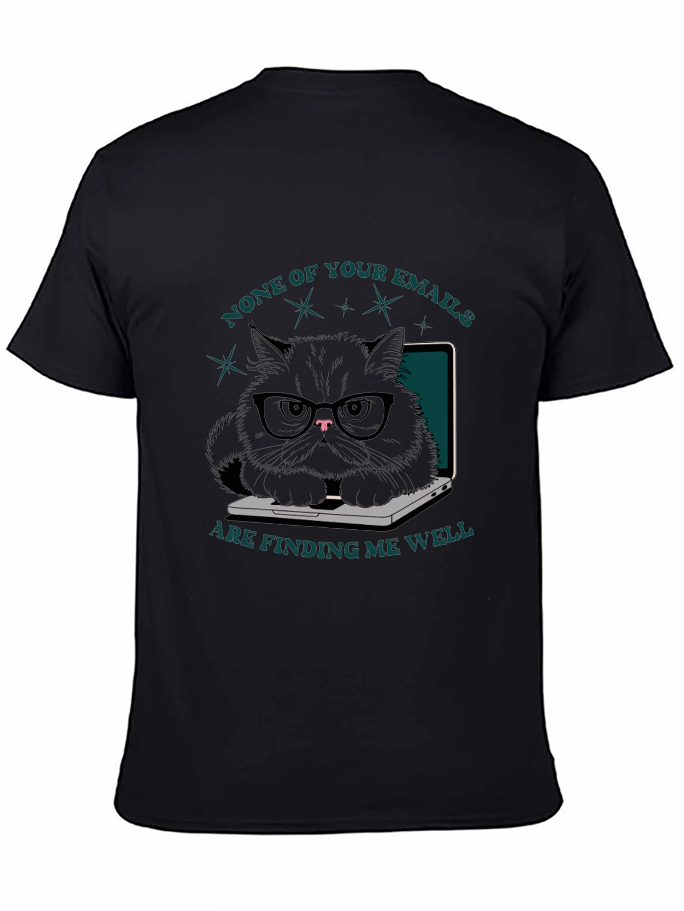 Funny Cat on Laptop T-Shirt