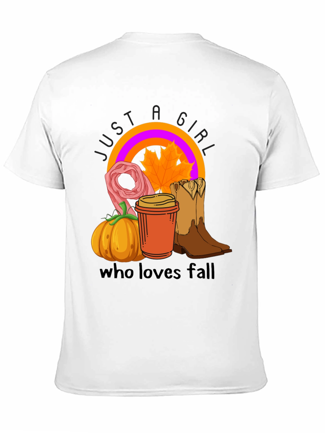 Just a Girl Who Loves Fall Black T-Shirt