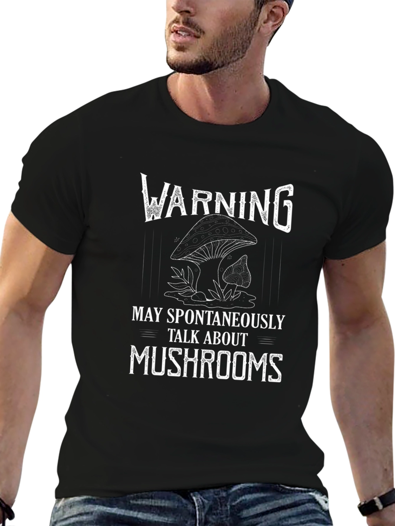 Warning: May Spontaneously Talk About Mushrooms T-Shirt