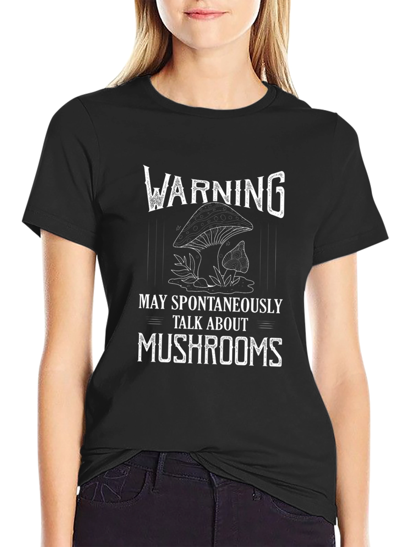 Warning: May Spontaneously Talk About Mushrooms T-Shirt