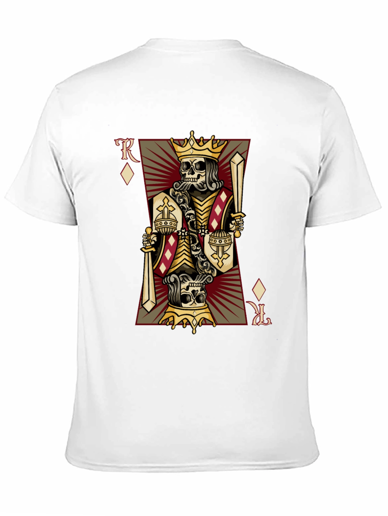 Skull King Card Graphic Tee - Black Cotton T-Shirt