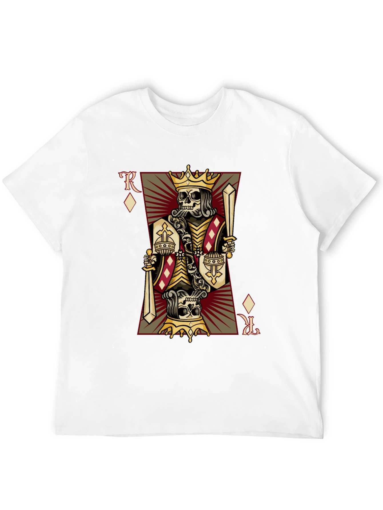 Skull King Card Graphic Tee - Black Cotton T-Shirt