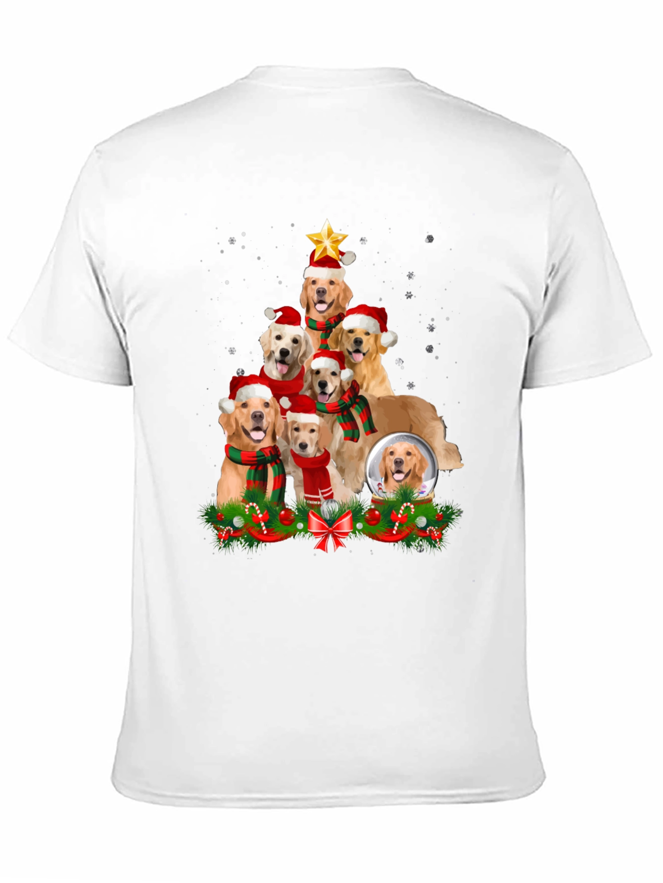 Golden Retriever Christmas Tree T-Shirt