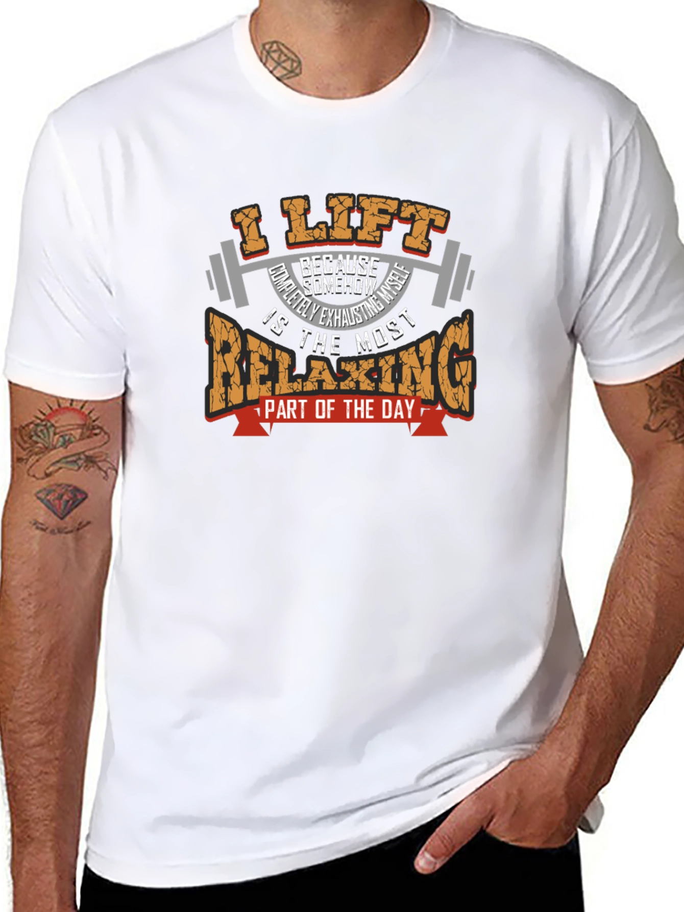 I Lift Because Relaxing T-Shirt - Weightlifting