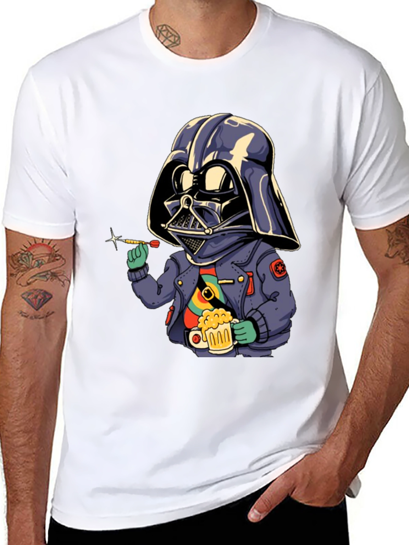 Darth Vader Dart Player Black T-Shirt