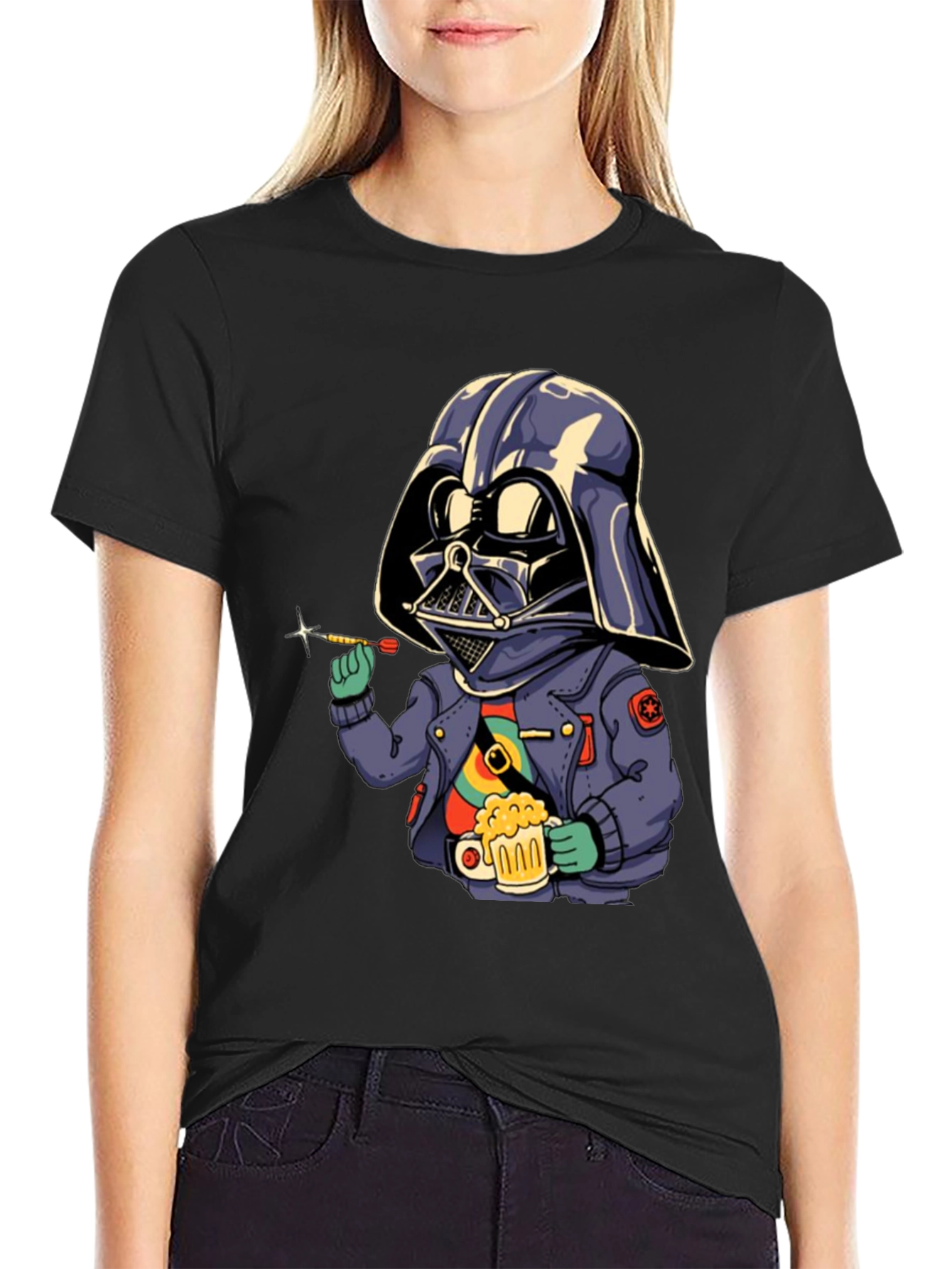 Darth Vader Dart Player Black T-Shirt