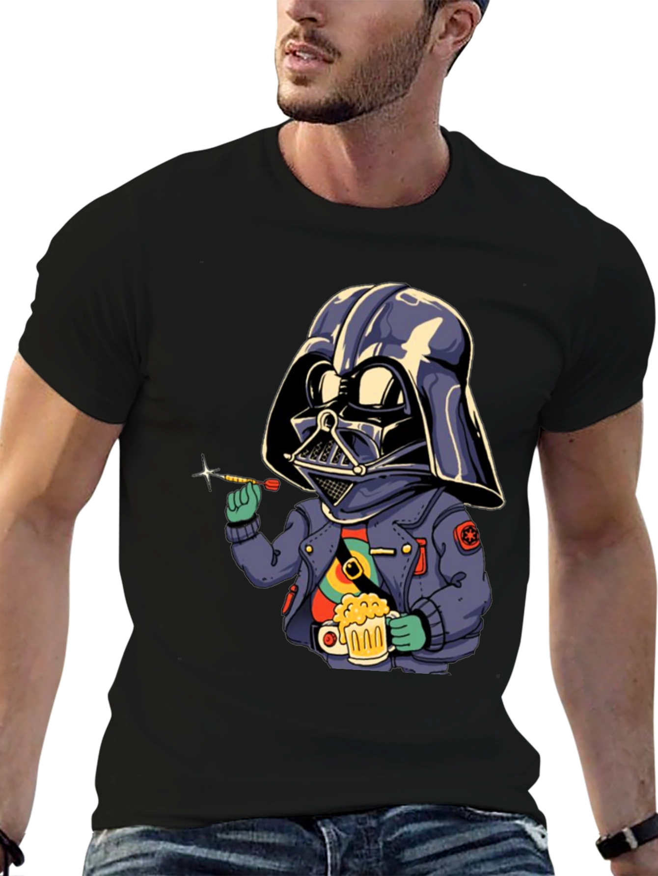 Darth Vader Dart Player Black T-Shirt