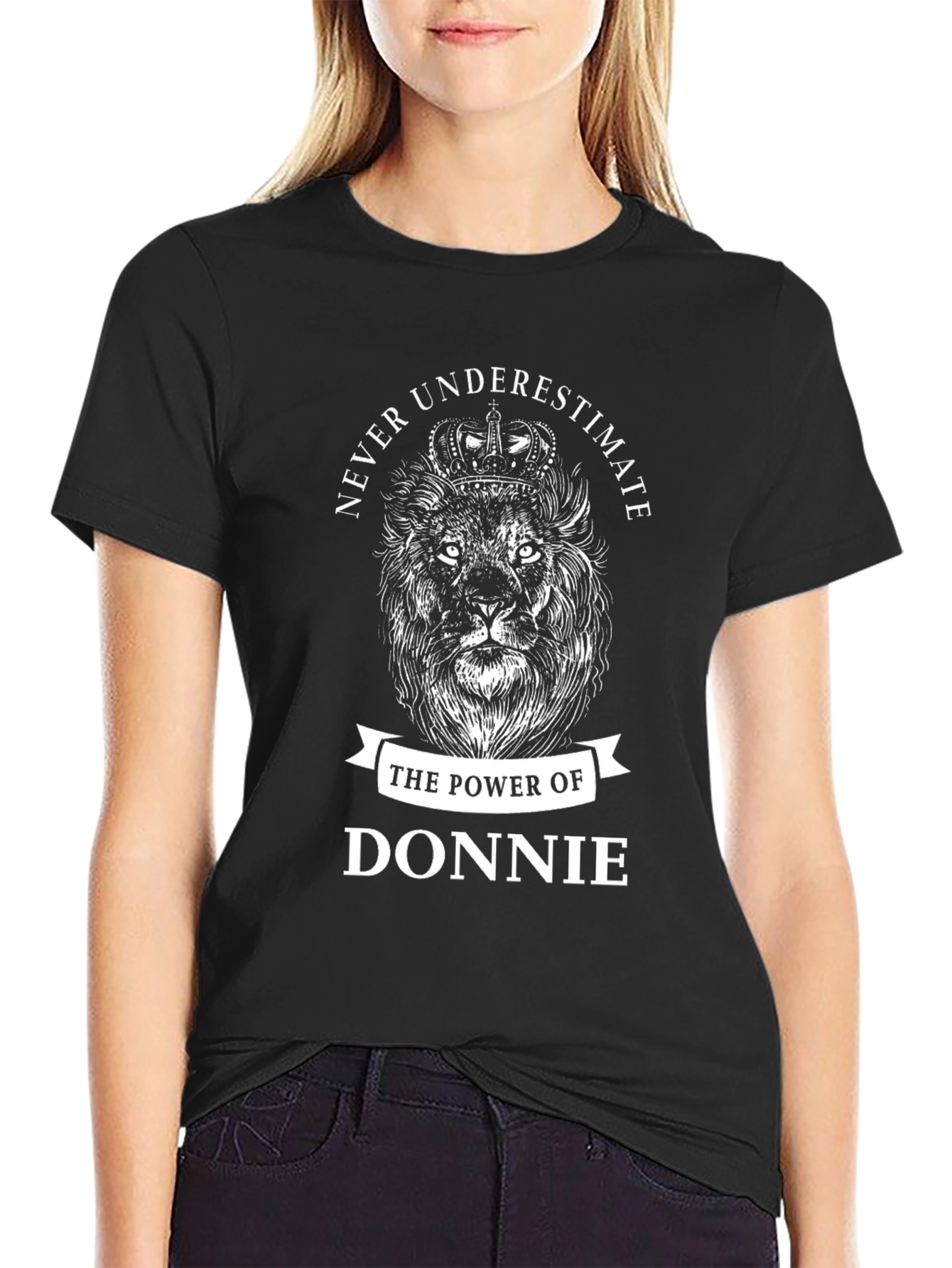Never Underestimate Donnie Lion Graphic T-Shirt