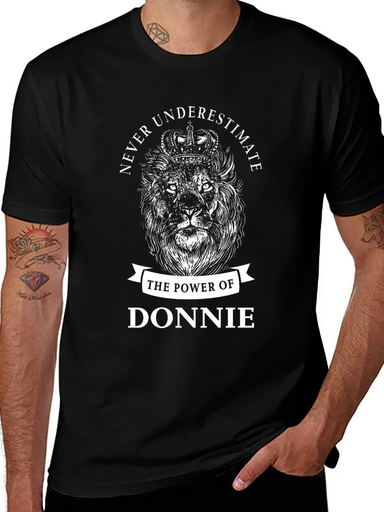 Never Underestimate Donnie Lion Graphic T-Shirt