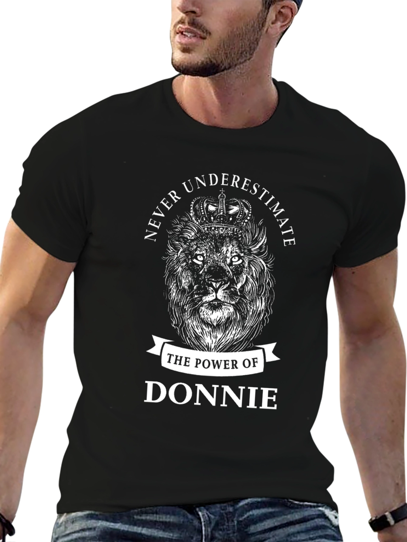 Never Underestimate Donnie Lion Graphic T-Shirt