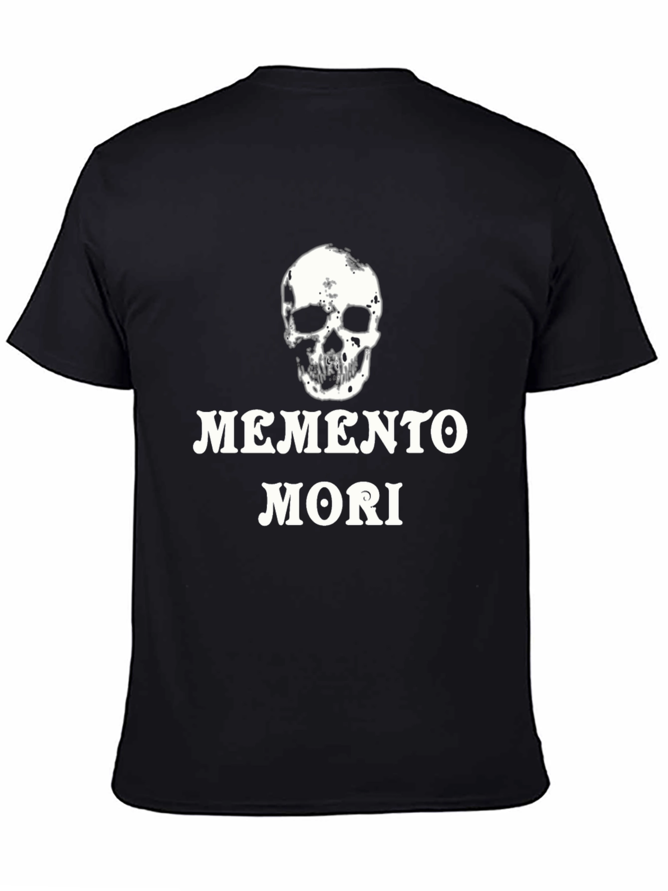 Memento Mori Skull Graphic Tee - Black