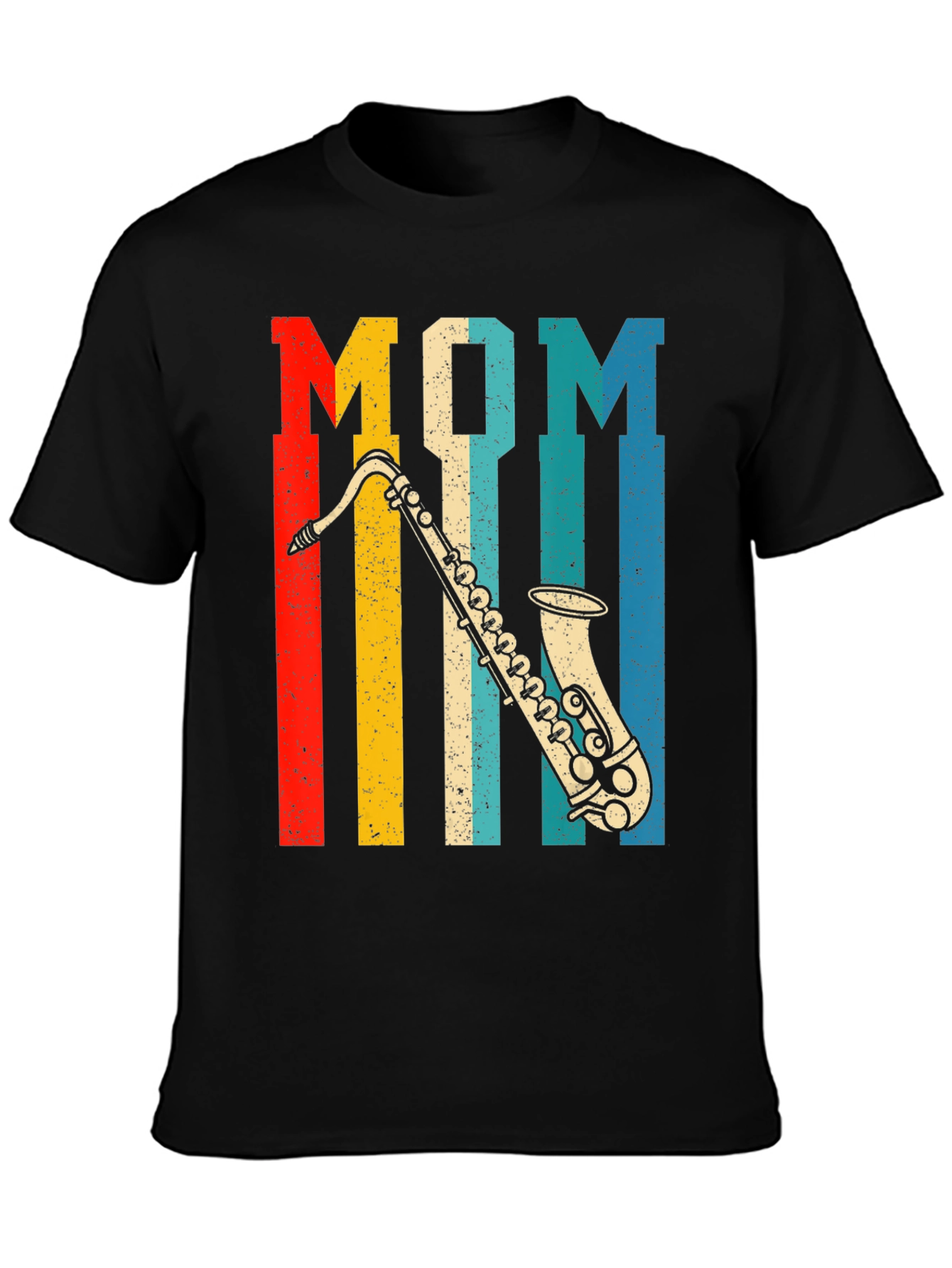 Mom Saxophone Retro T-Shirt - Music Lover Gift
