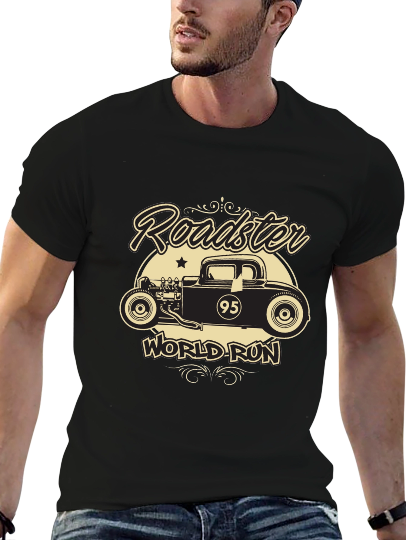 Roadster World Run T-Shirt - Black