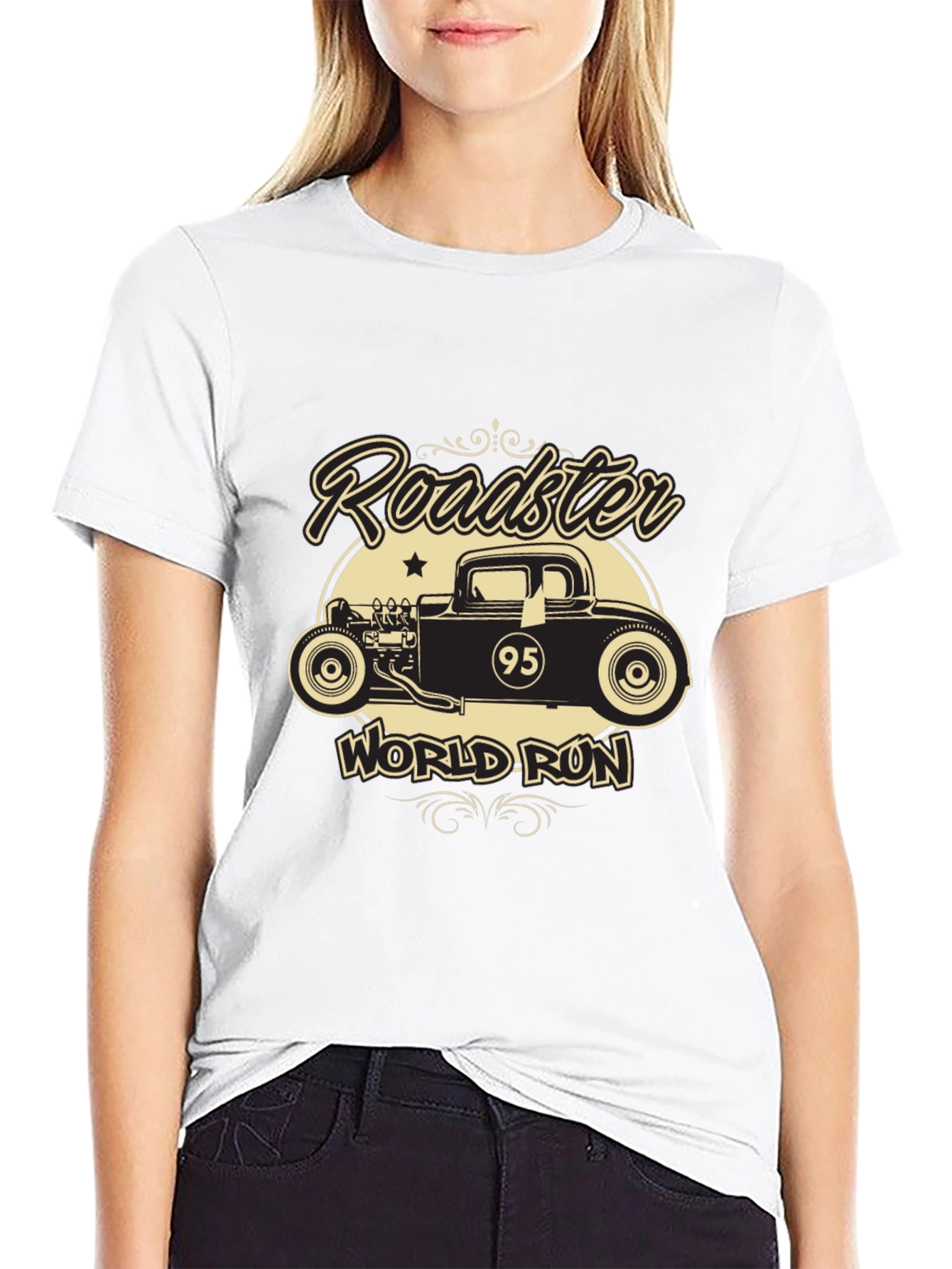 Roadster World Run T-Shirt - Black