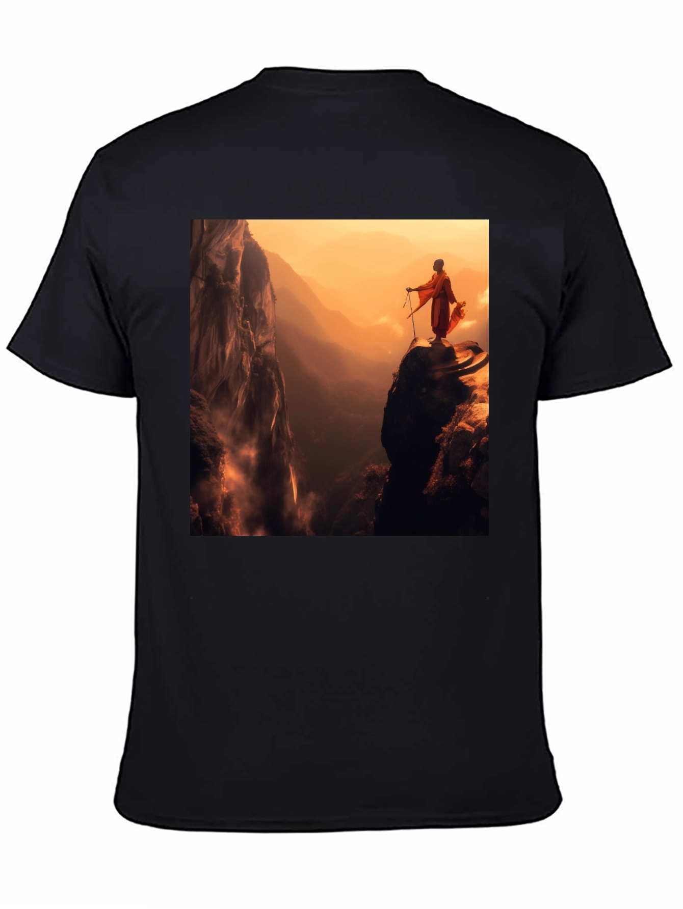 Monk Mountain View Black T-Shirt