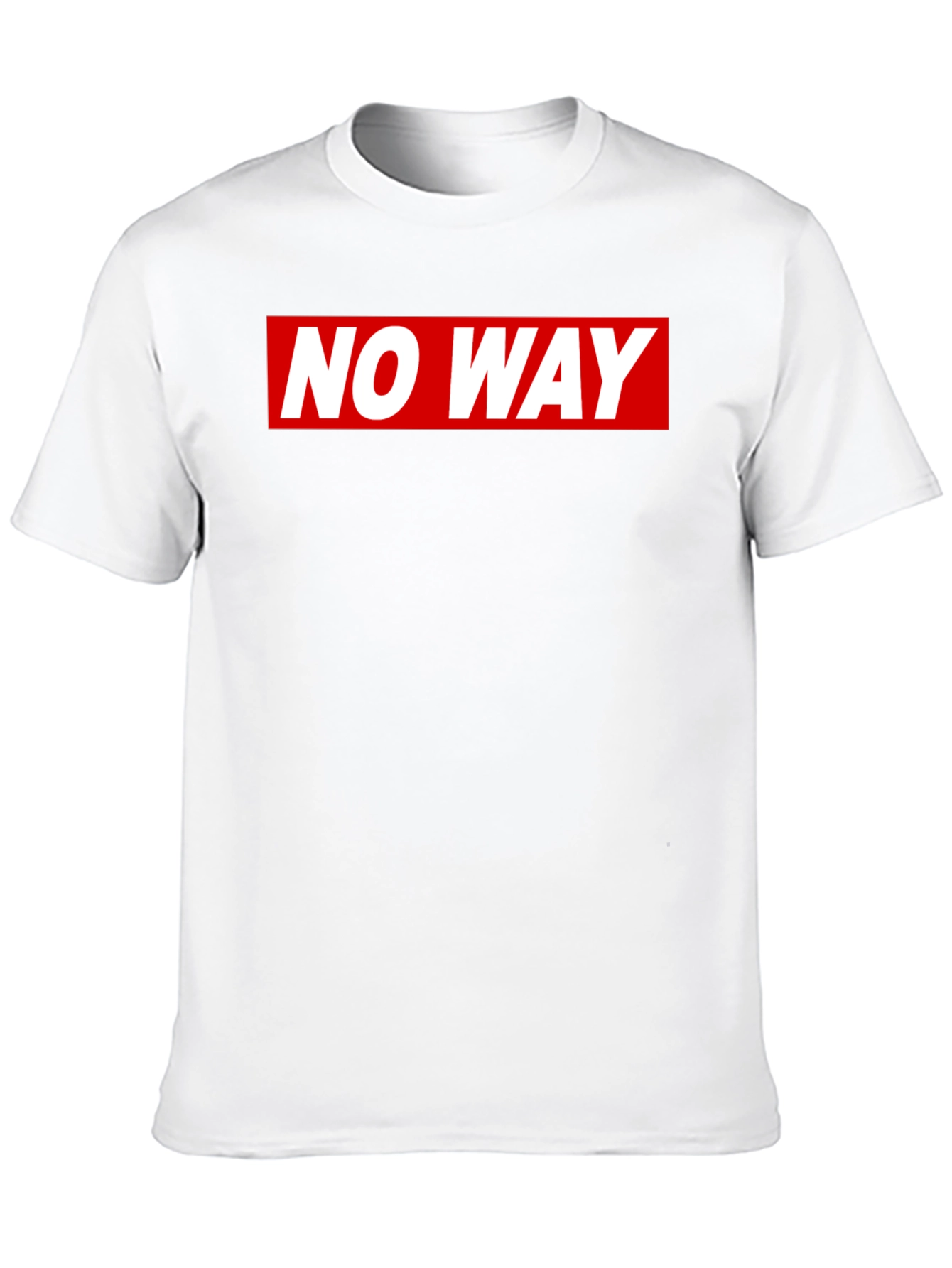 No Way T-Shirt: Bold Red & White Graphic Tee