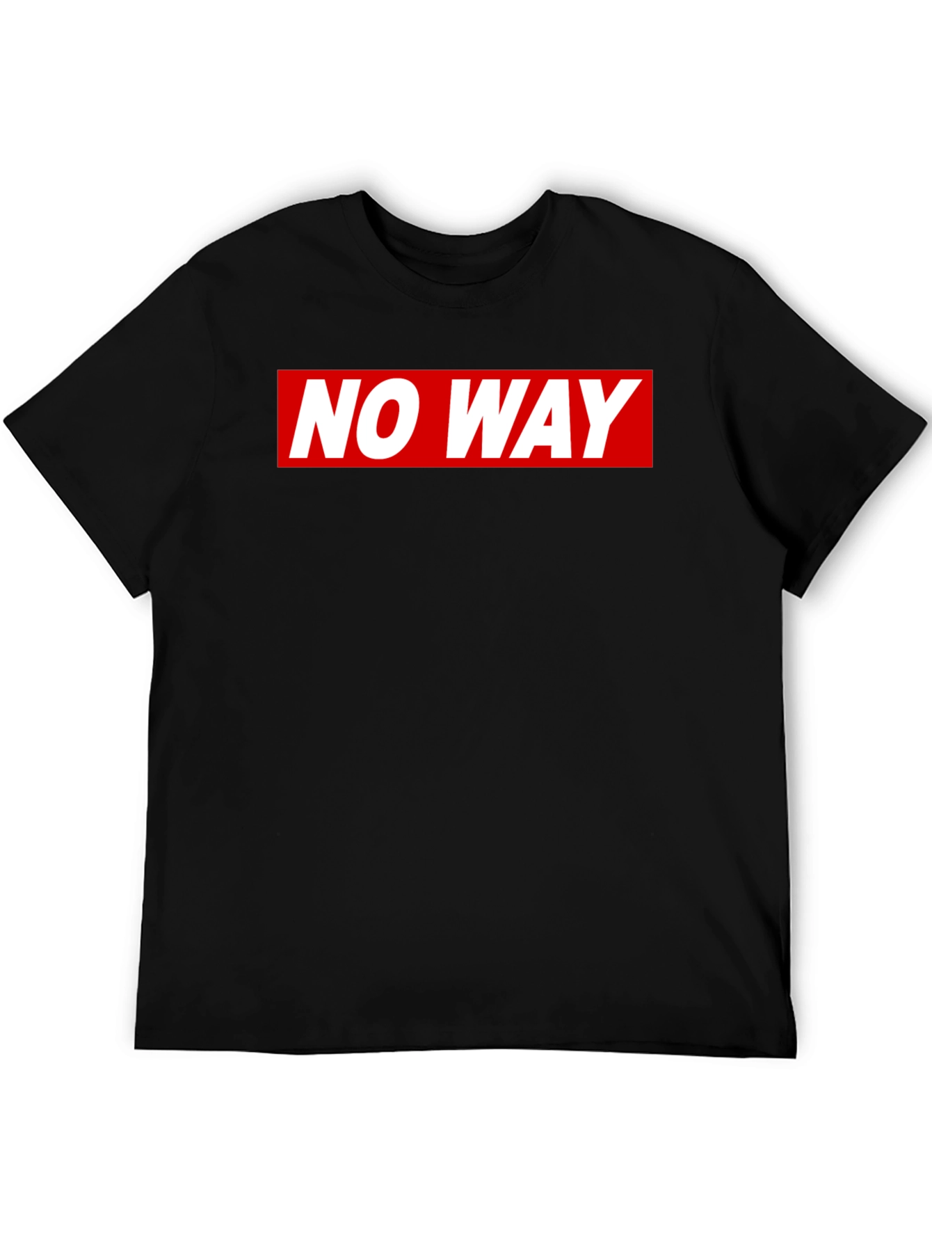 No Way T-Shirt: Bold Red & White Graphic Tee