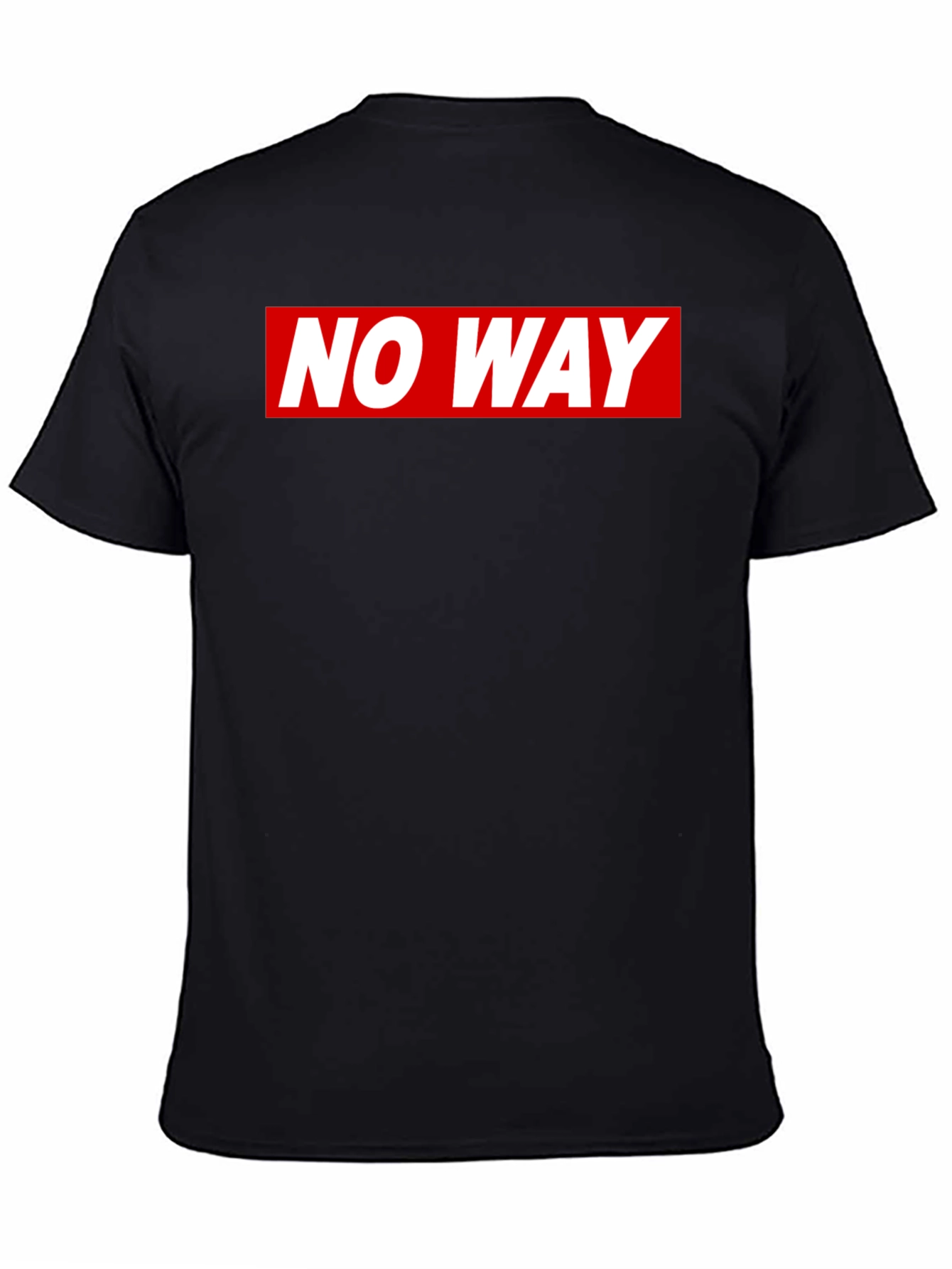 No Way T-Shirt: Bold Red & White Graphic Tee