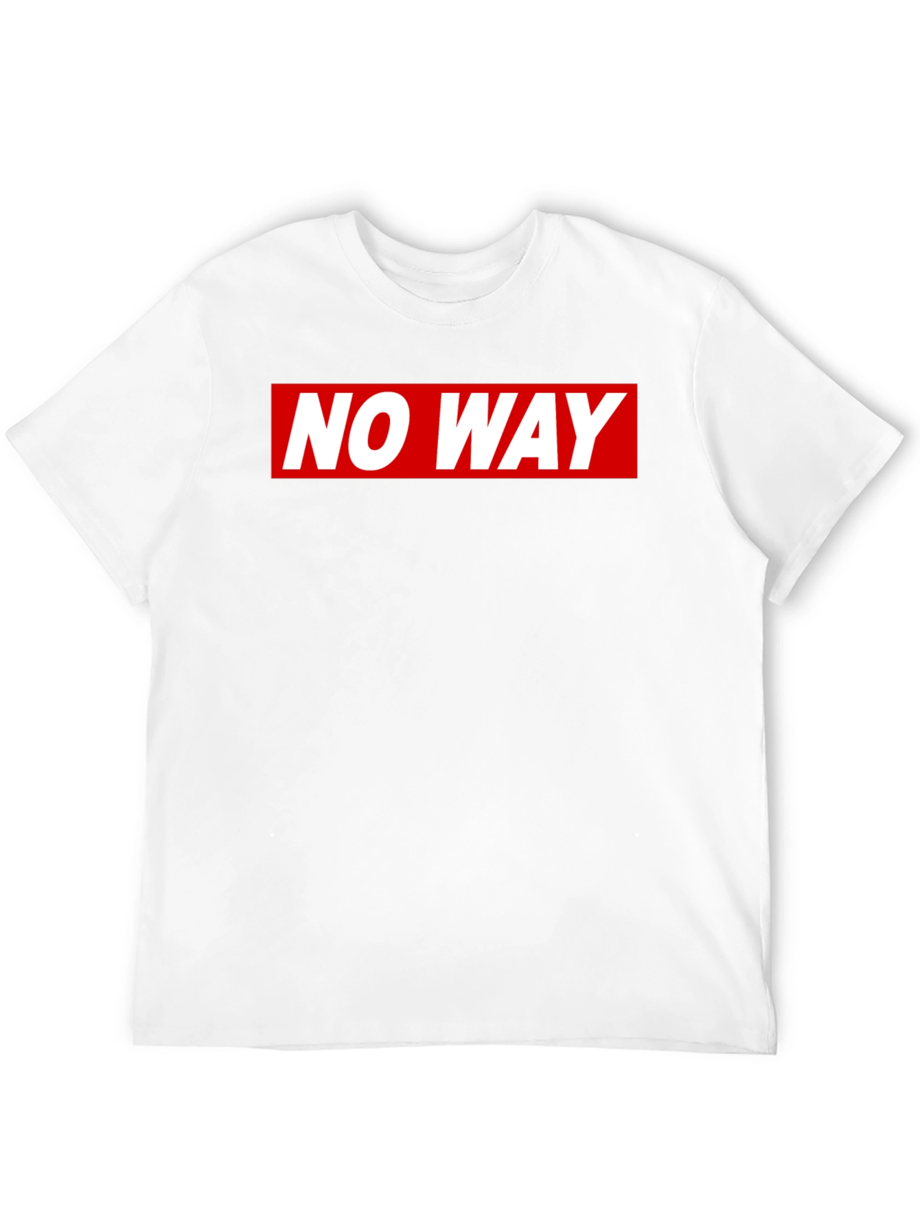 No Way T-Shirt: Bold Red & White Graphic Tee