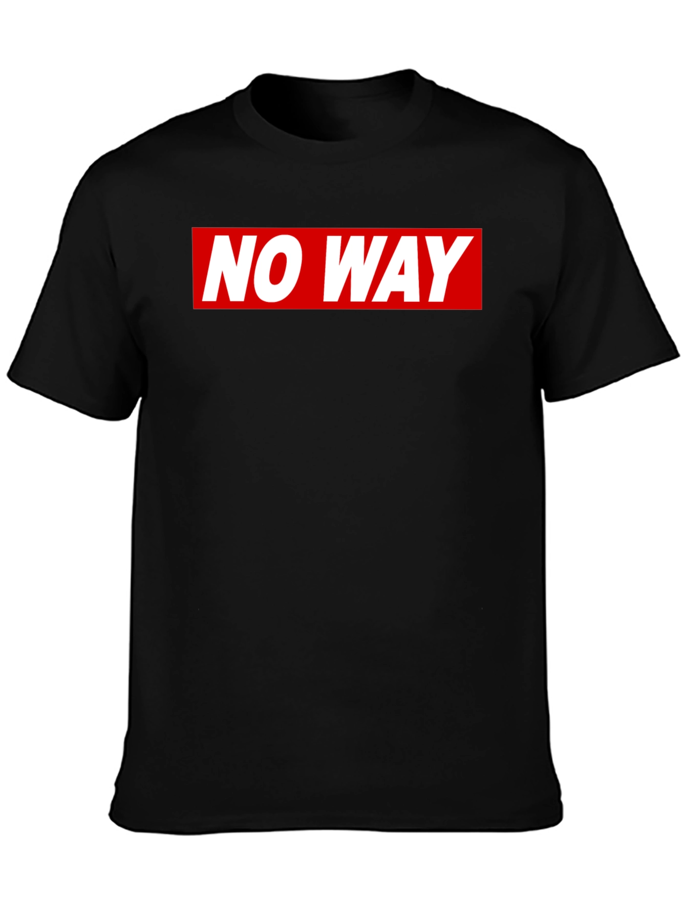 No Way T-Shirt: Bold Red & White Graphic Tee