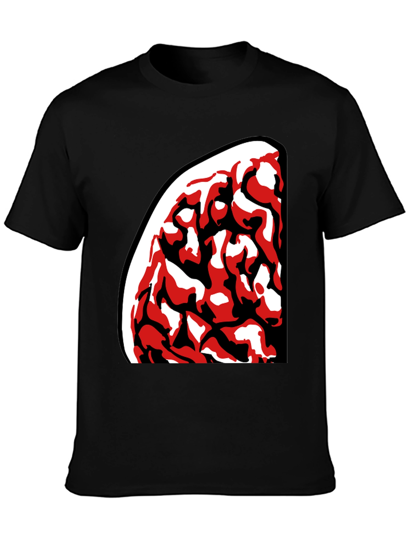 Abstract Red & Black Graphic Tee