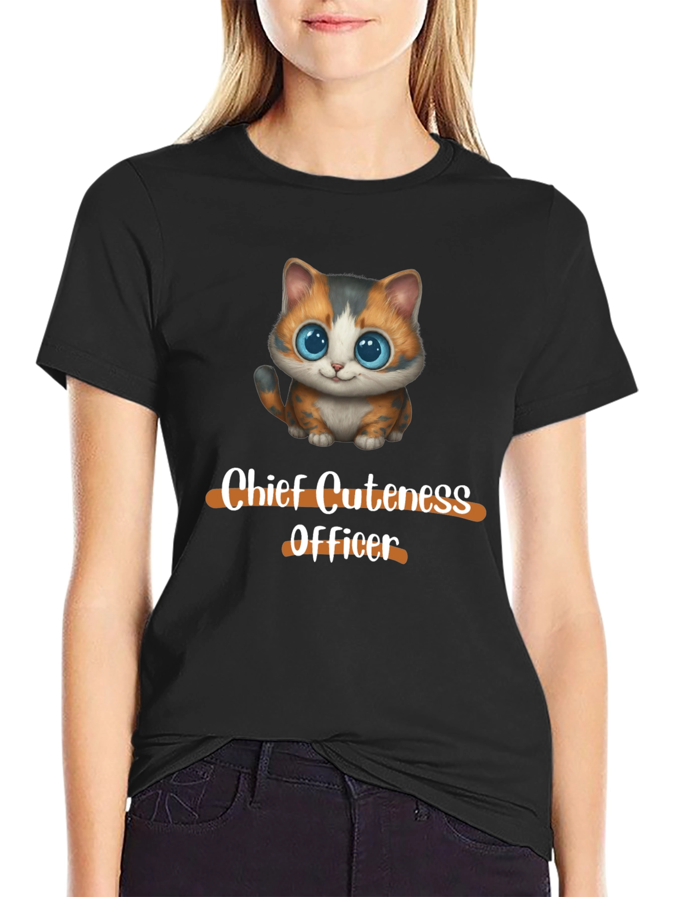 Cute Cat Chief Cuteness Officer T-Shirt