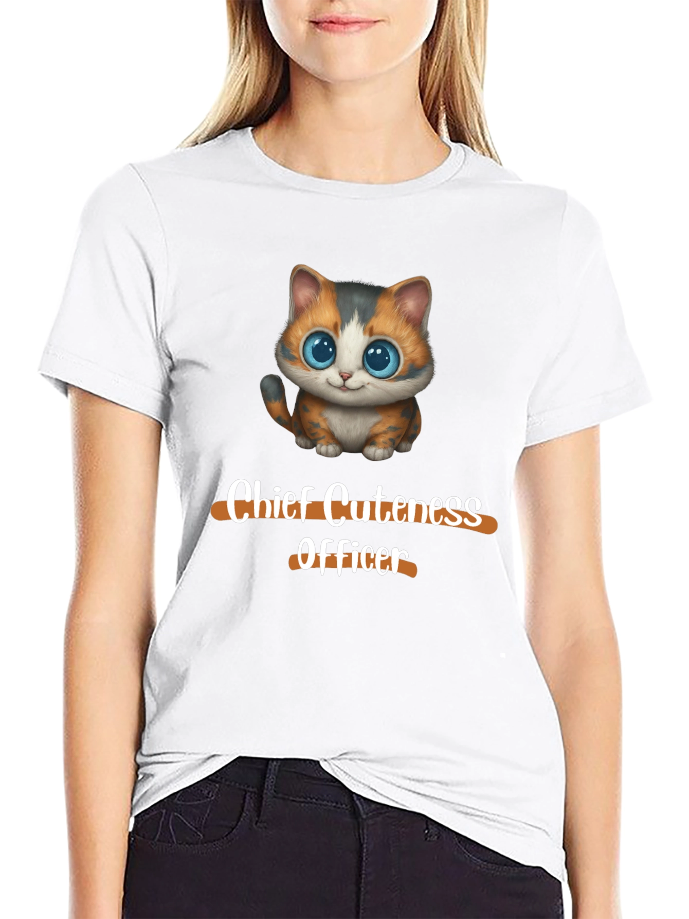 Cute Cat Chief Cuteness Officer T-Shirt