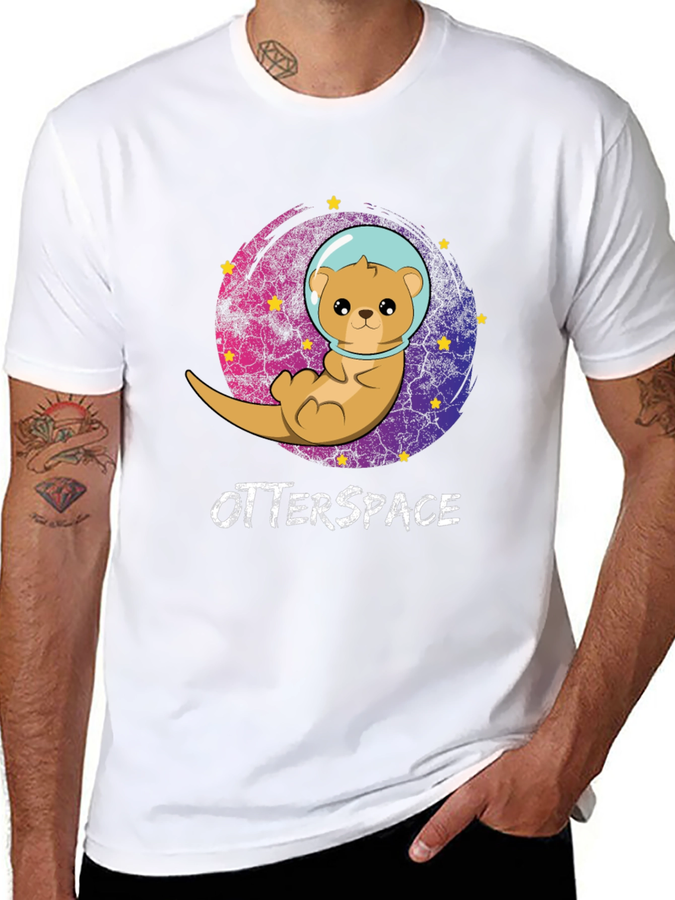 Otterspace T-Shirt: Cute Space Otter Design