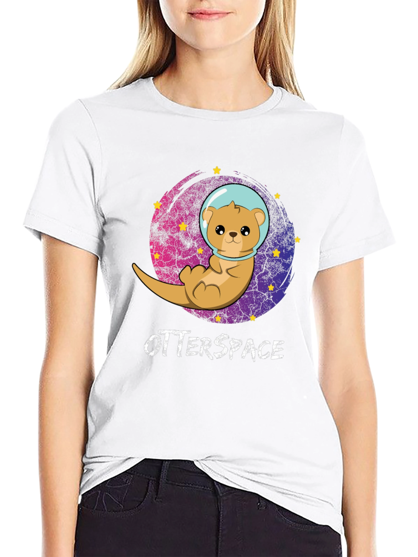 Otterspace T-Shirt: Cute Space Otter Design