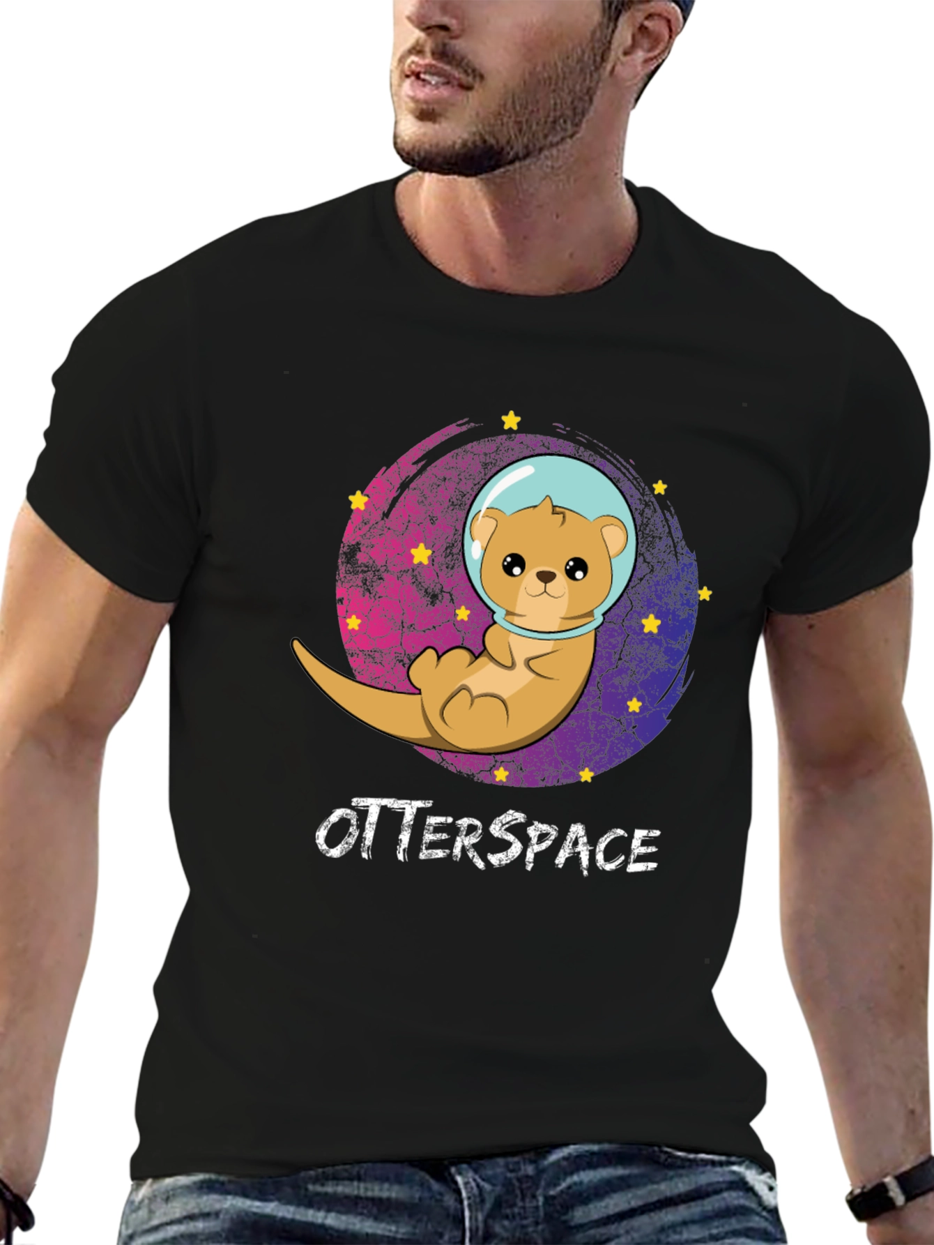 Otterspace T-Shirt: Cute Space Otter Design