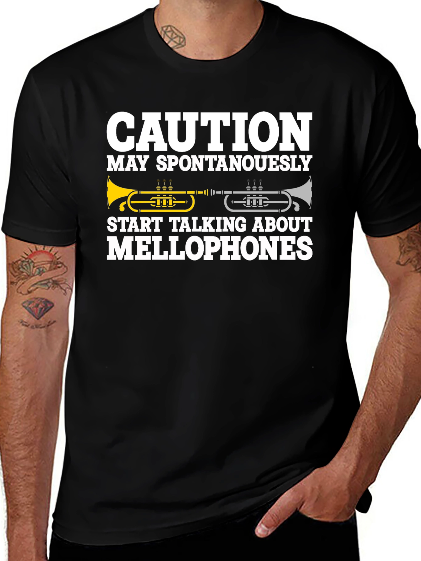 Caution Mellophones Graphic Tee
