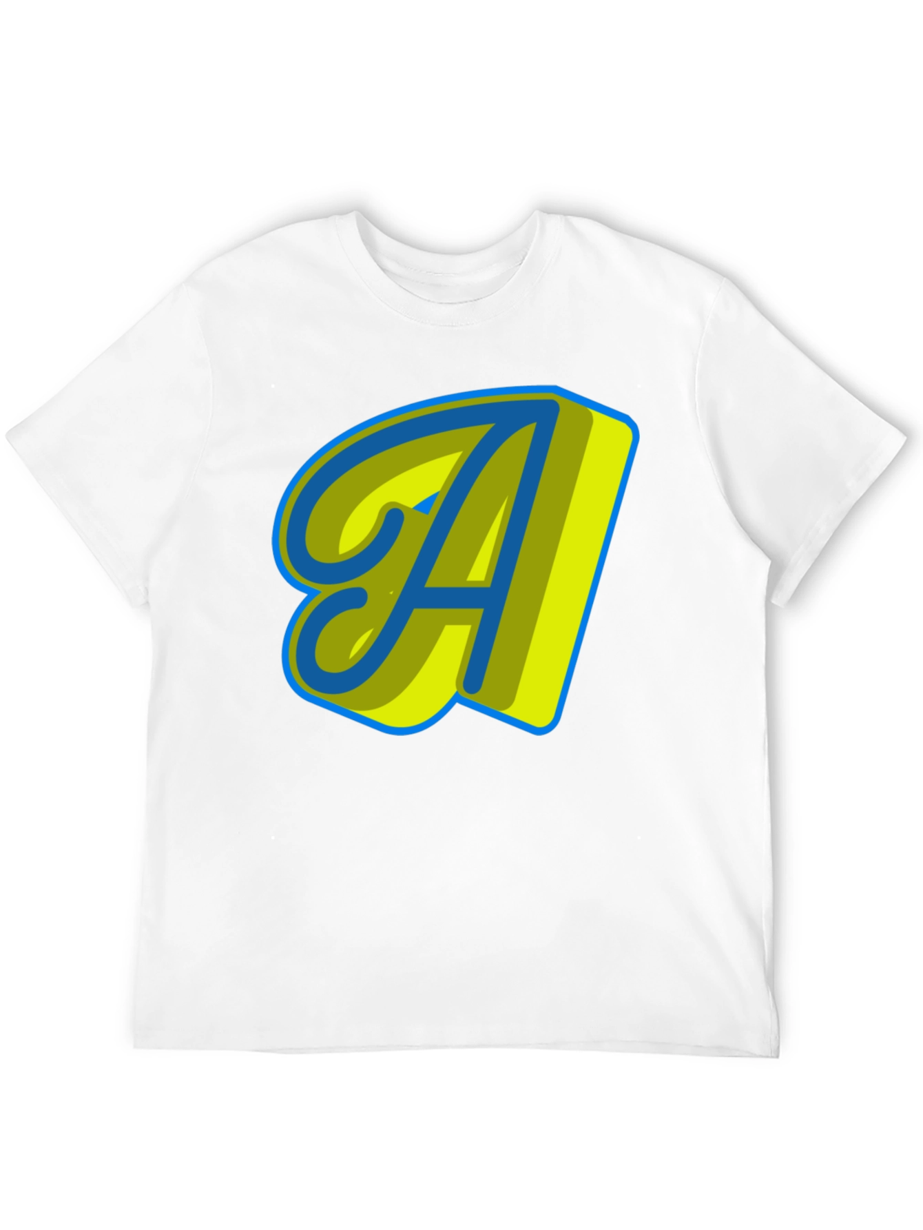Stylish Black T-Shirt with Letter A Design