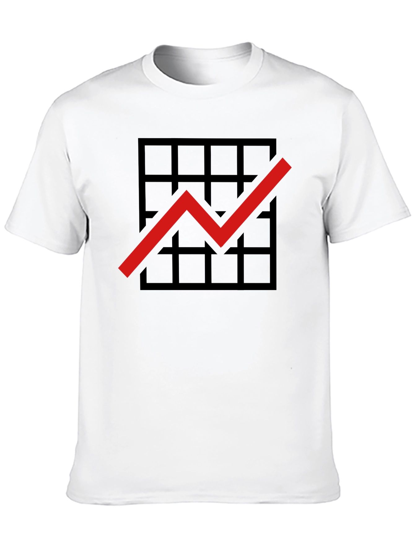 Grid Growth Chart Black T-Shirt