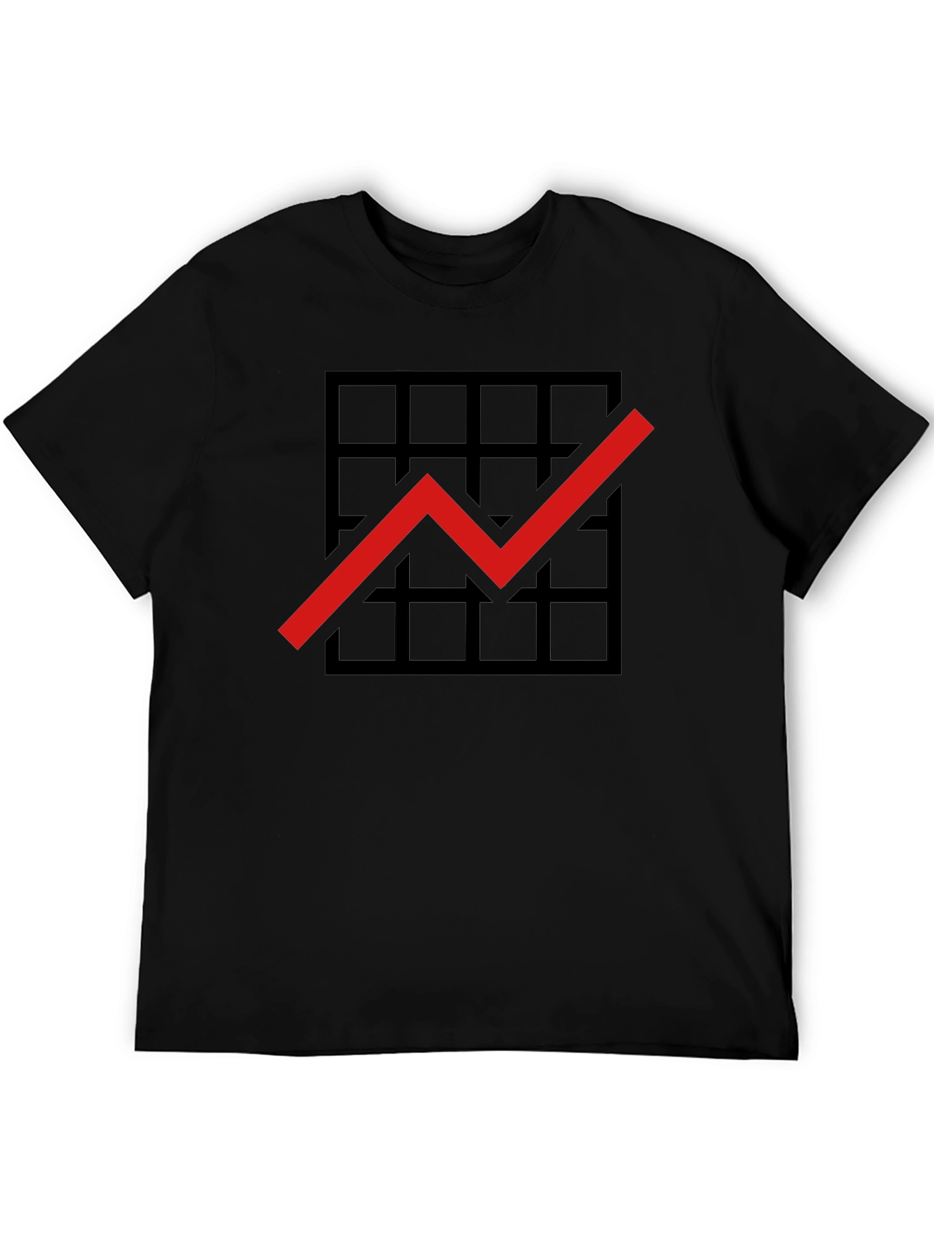 Grid Growth Chart Black T-Shirt