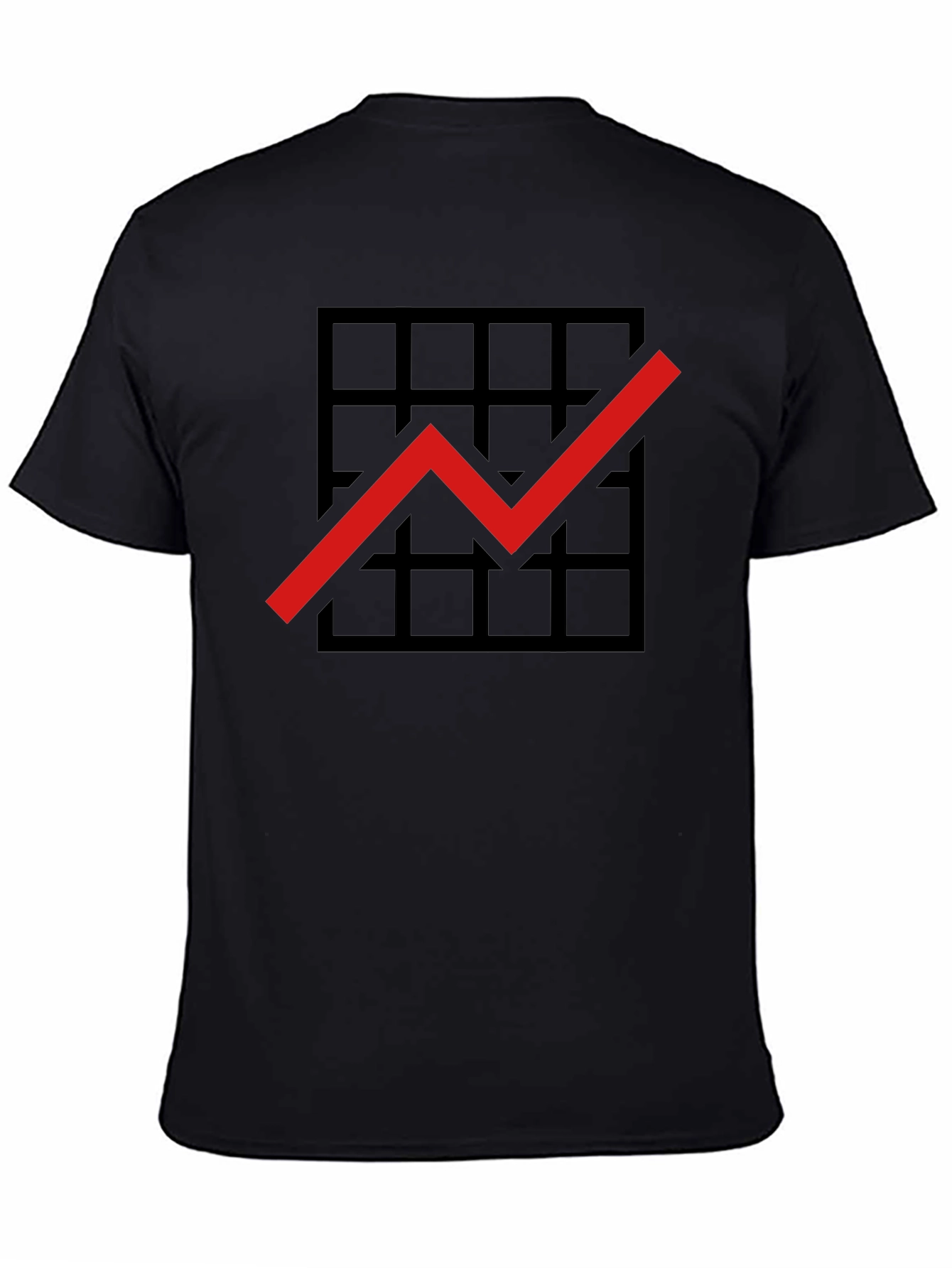 Grid Growth Chart Black T-Shirt