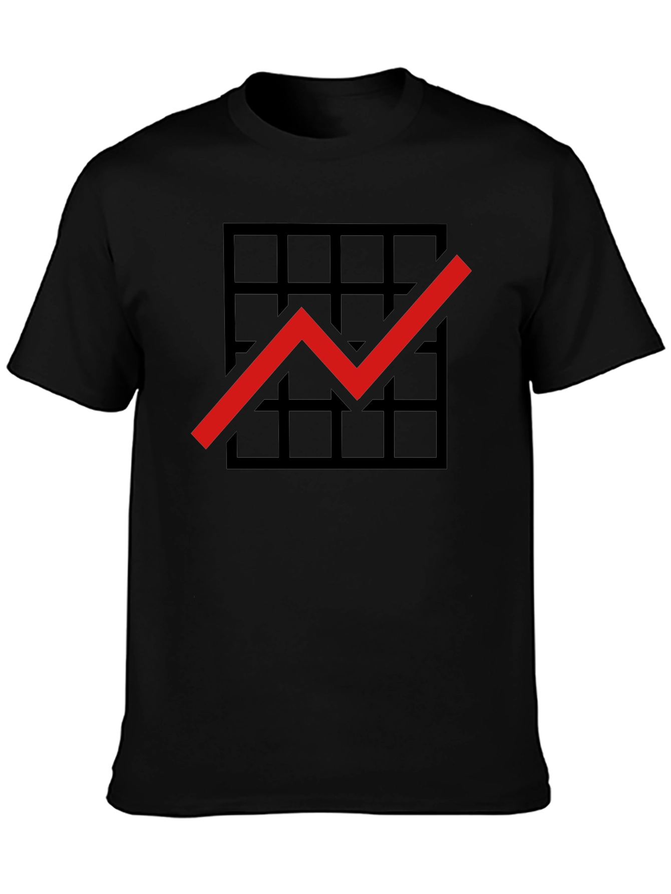 Grid Growth Chart Black T-Shirt
