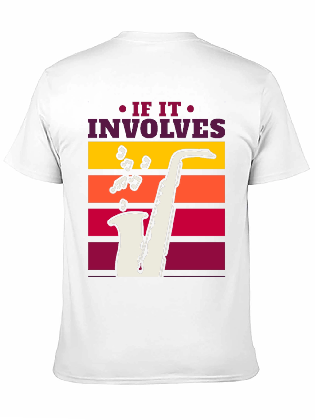 If It Involves Saxophone Black Graphic Tee