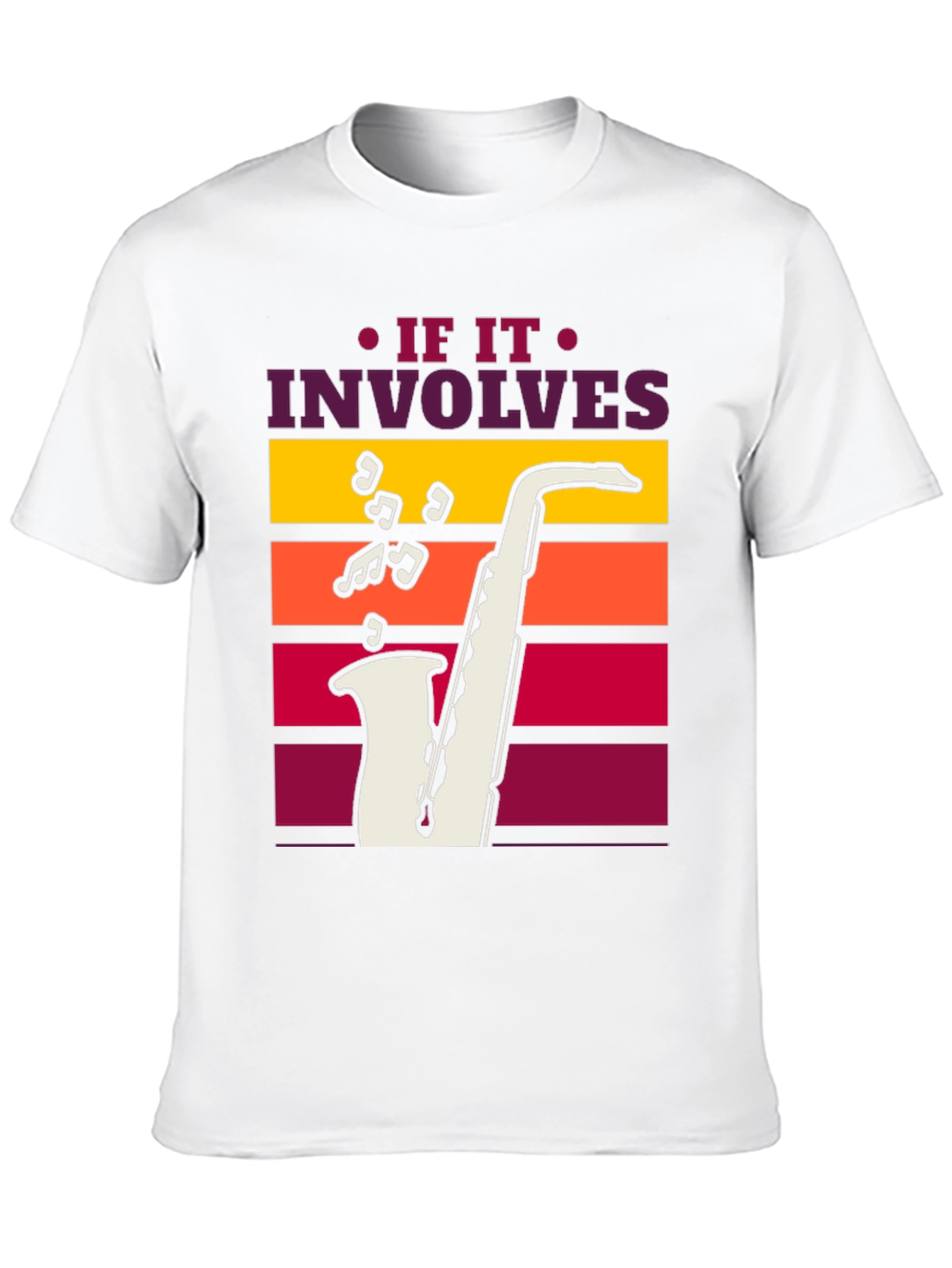 If It Involves Saxophone Black Graphic Tee
