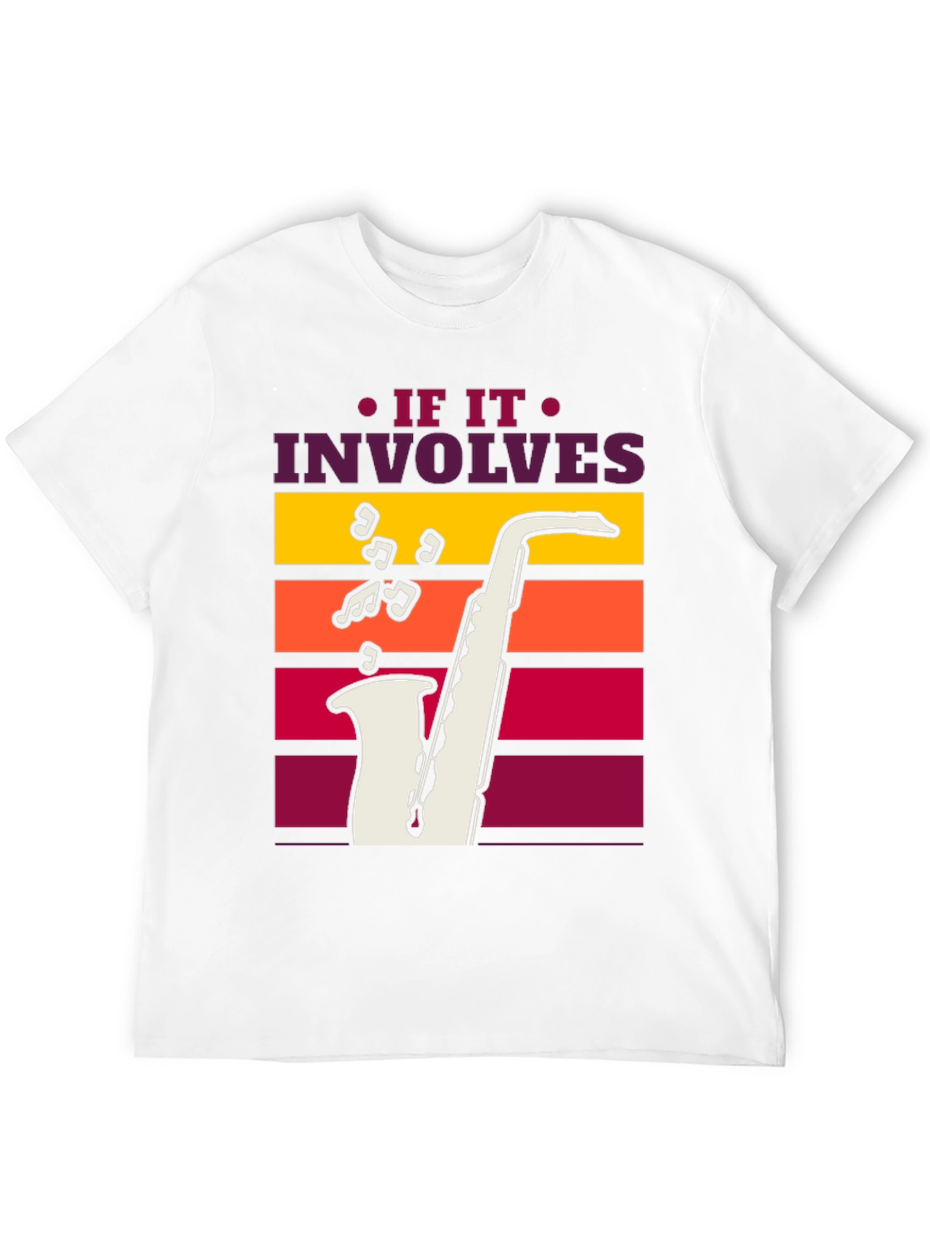 If It Involves Saxophone Black Graphic Tee